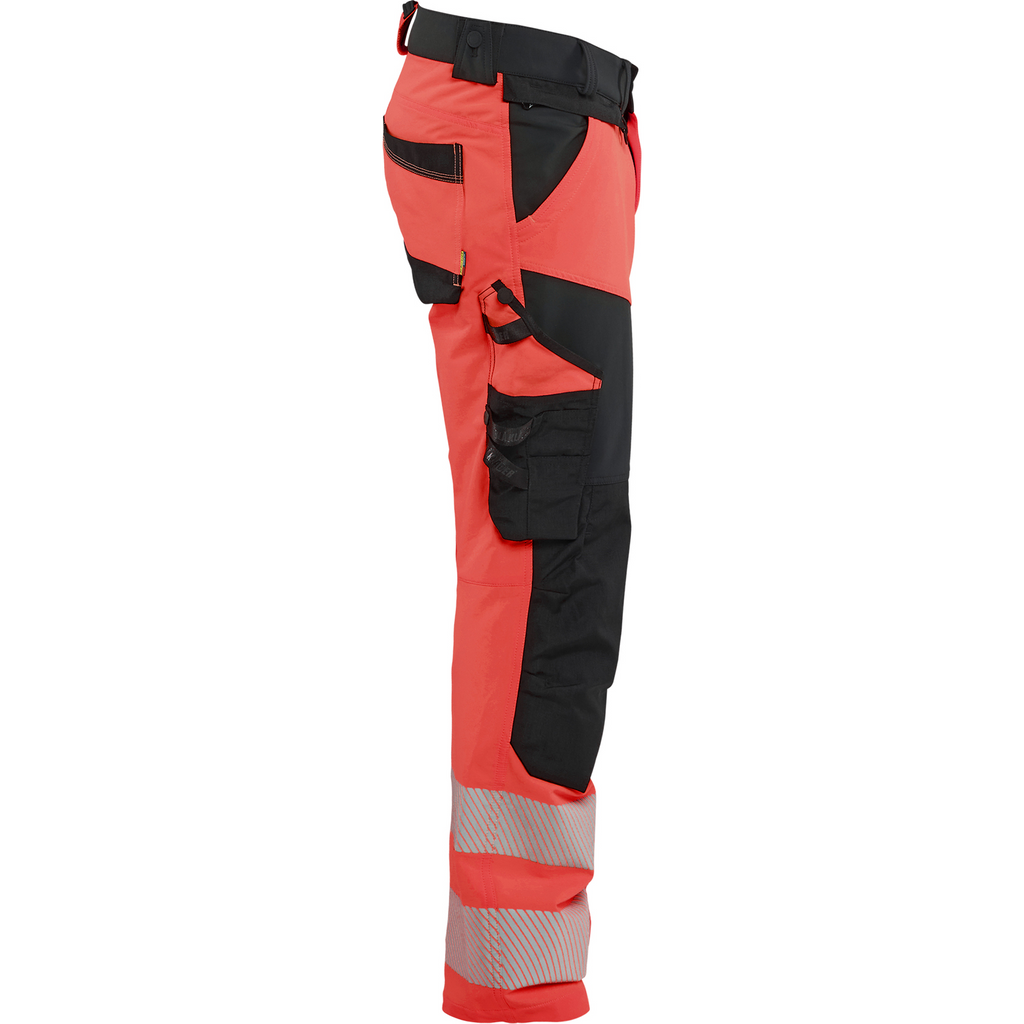 Blaklader Hi-Vis Work Trousers 4-Way Stretch, Hi-Vis Red/Black (2)