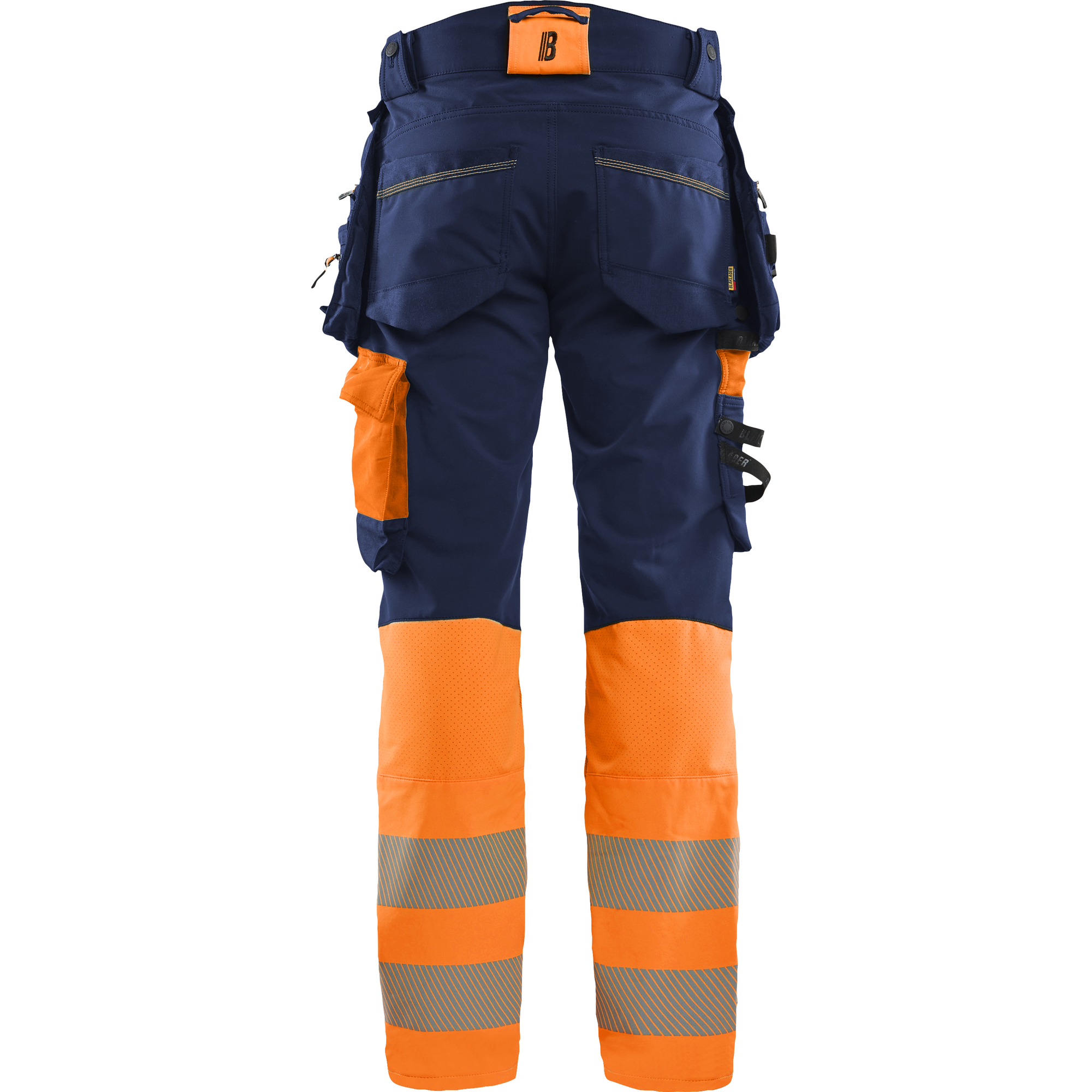 Blaklader High Vis 4-Way Stretch Trousers, Navy/Orange (4)