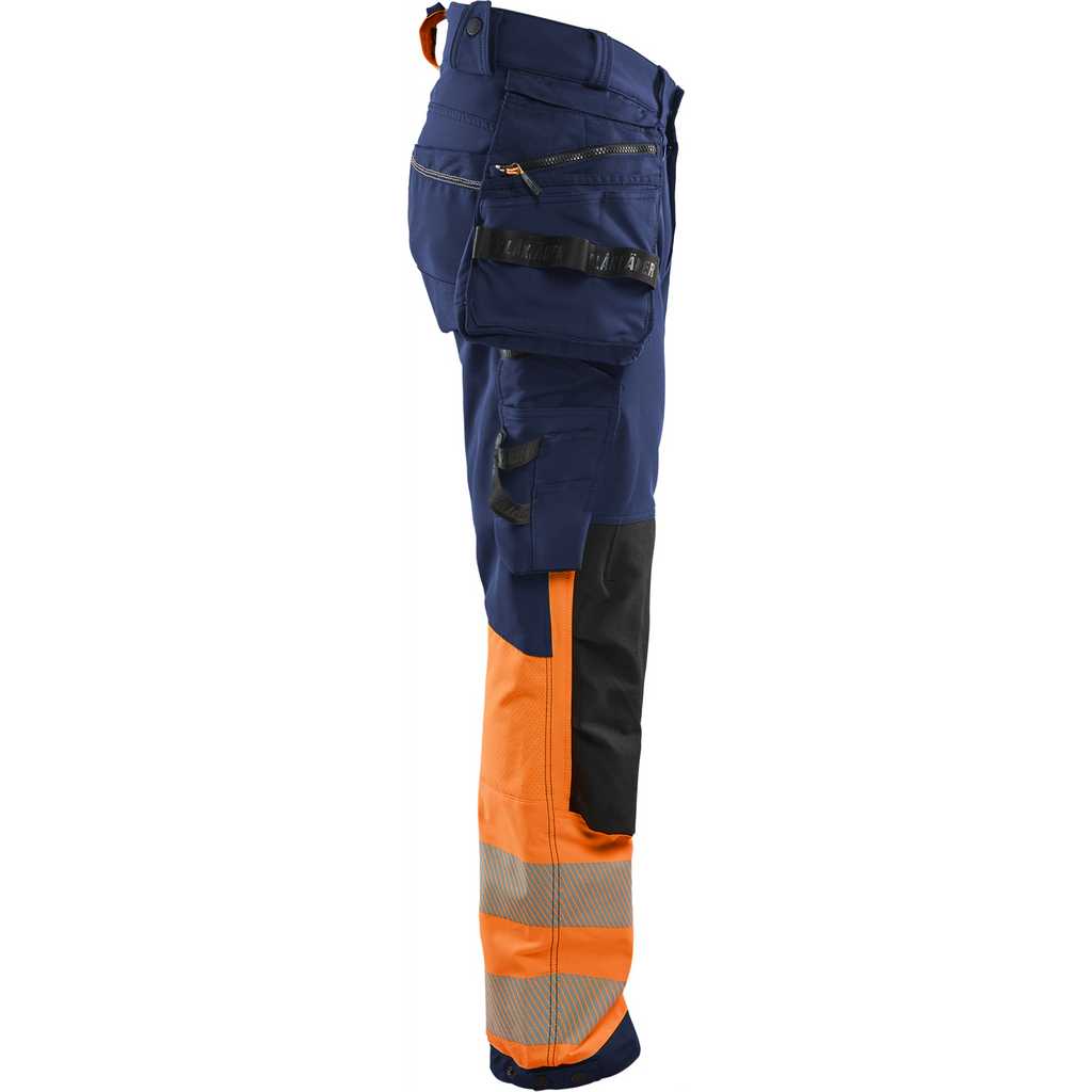 Blaklader High Vis 4-Way Stretch Trousers, Navy/Orange (2)