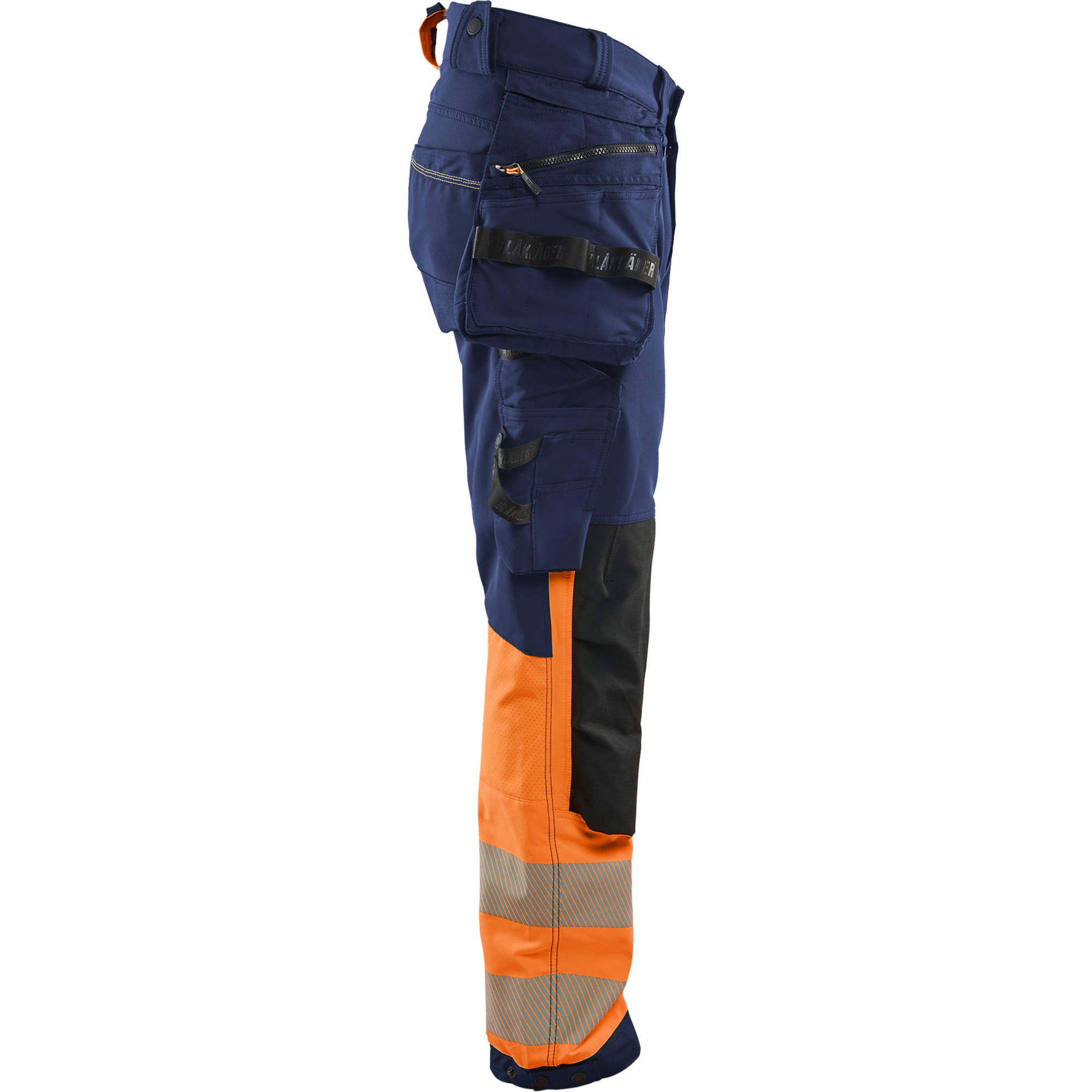 Blaklader High Vis 4-Way Stretch Trousers, Navy/Orange (2)