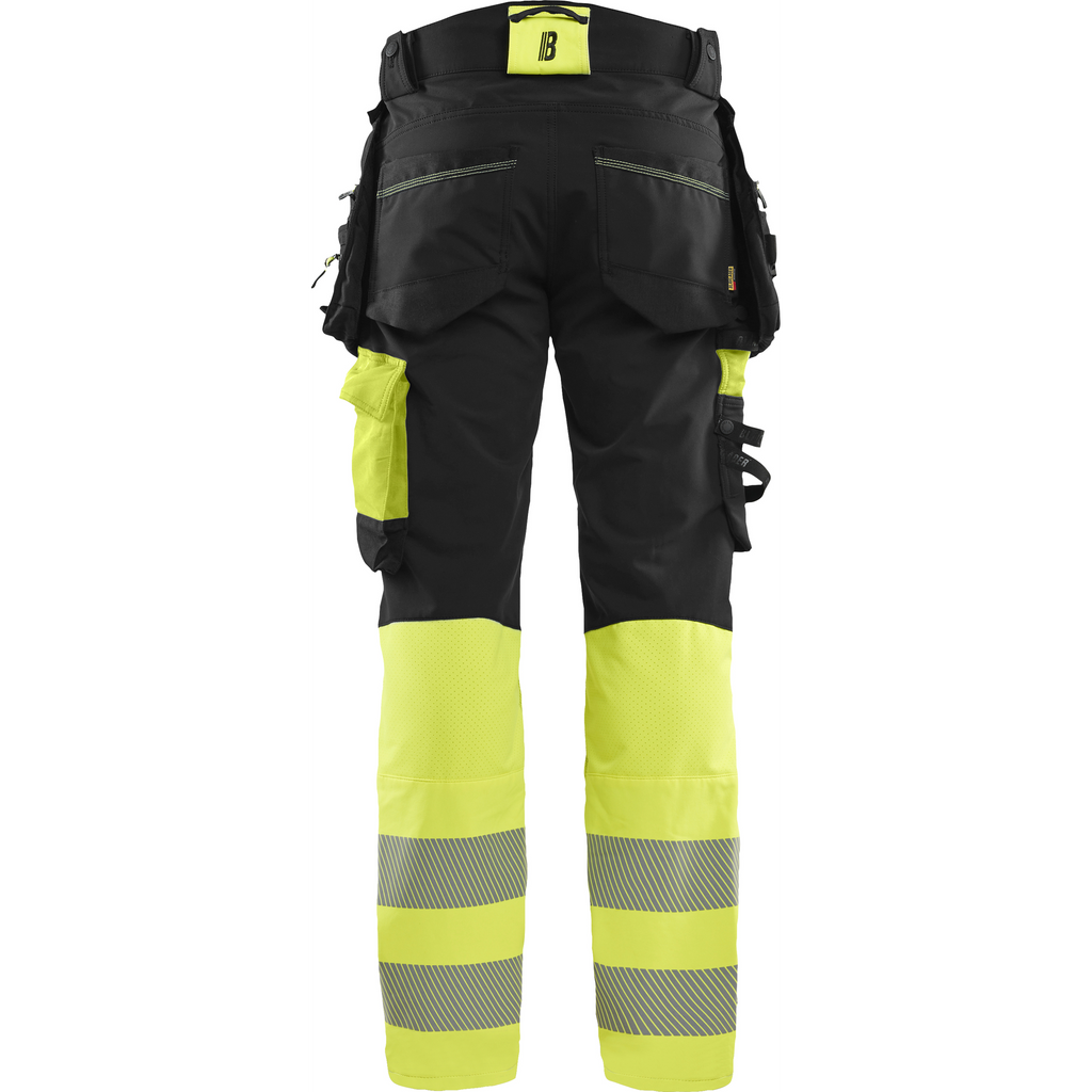 Blaklader High Vis 4-Way Stretch Trousers, Black/Yellow (4)