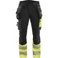 Blaklader High Vis 4-Way Stretch Trousers, Black/Yellow