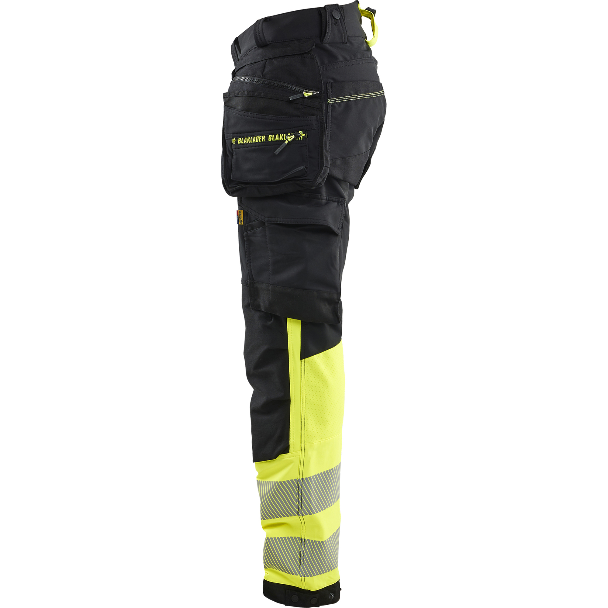 Blaklader High Vis 4-Way Stretch Trousers, Black/Yellow (3)