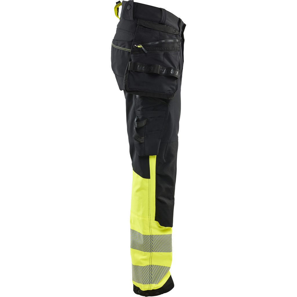 Blaklader High Vis 4-Way Stretch Trousers, Black/Yellow (2)
