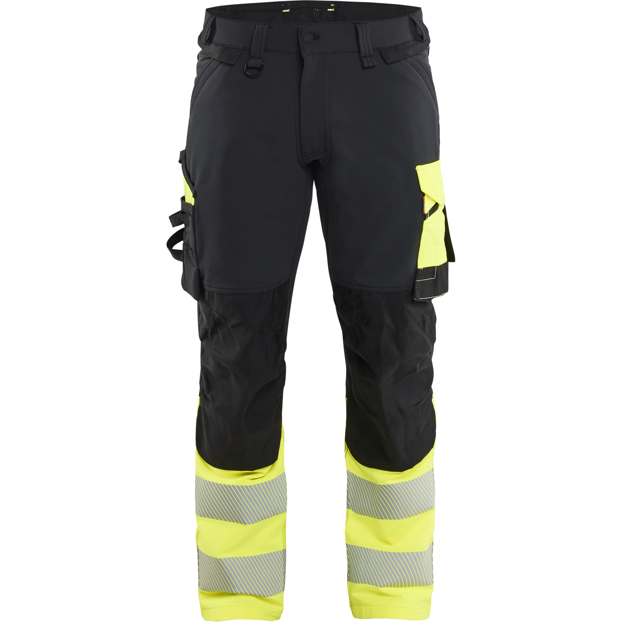 Blaklader Hi-Vis Work Trousers 4-Way Stretch, Black/Hi-Vis Yellow