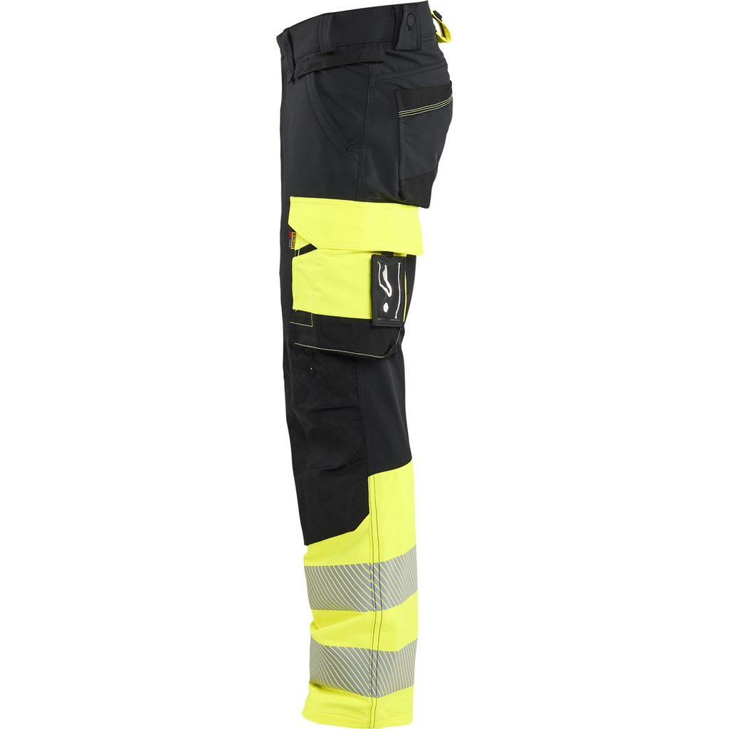 Blaklader Hi-Vis Work Trousers 4-Way Stretch, Black/Hi-Vis Yellow (3)