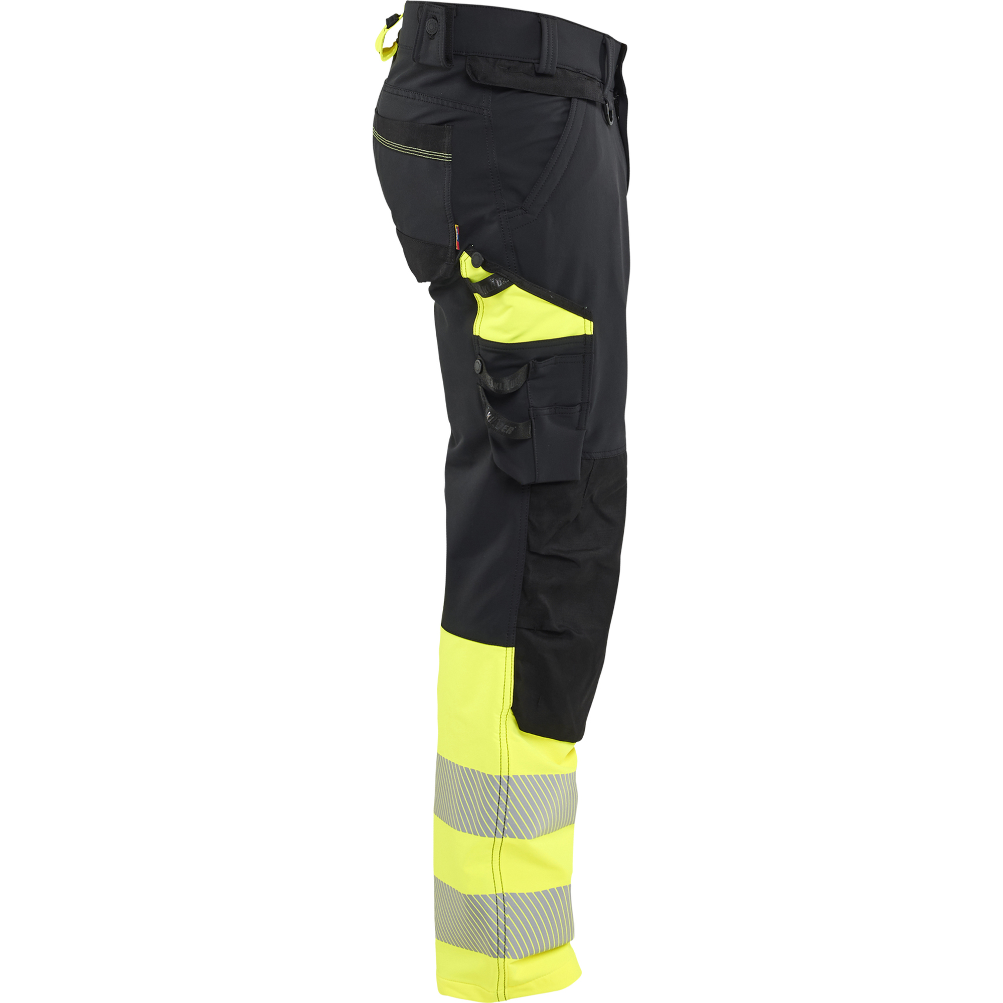 Blaklader Hi-Vis Work Trousers 4-Way Stretch, Black/Hi-Vis Yellow (2)