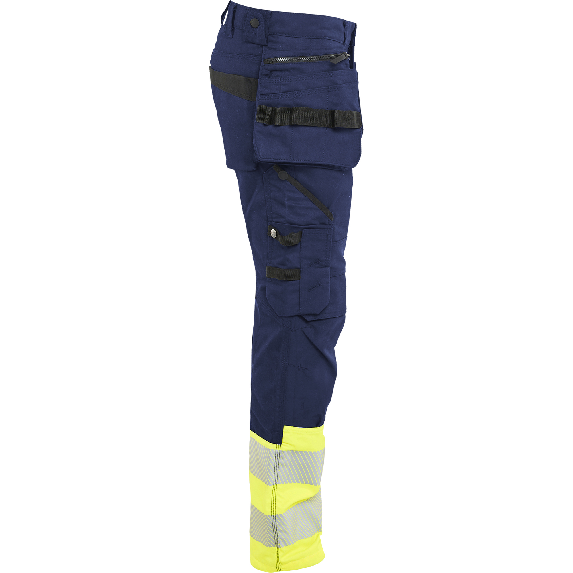 Blaklader High Vis Stretch Trousers, Navy/ Yellow (2)