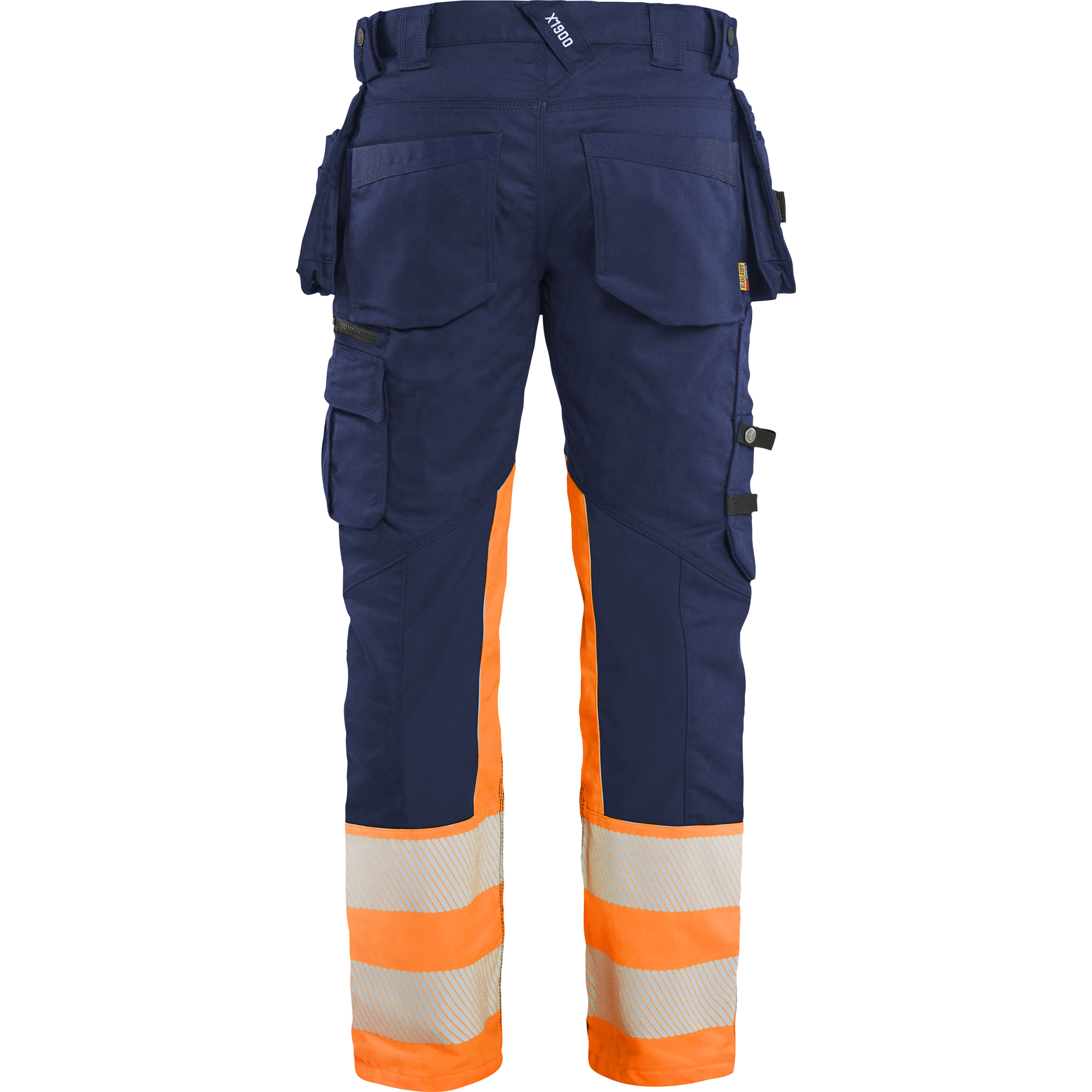 Blaklader High Vis Stretch Trousers, Navy/Orange (4)