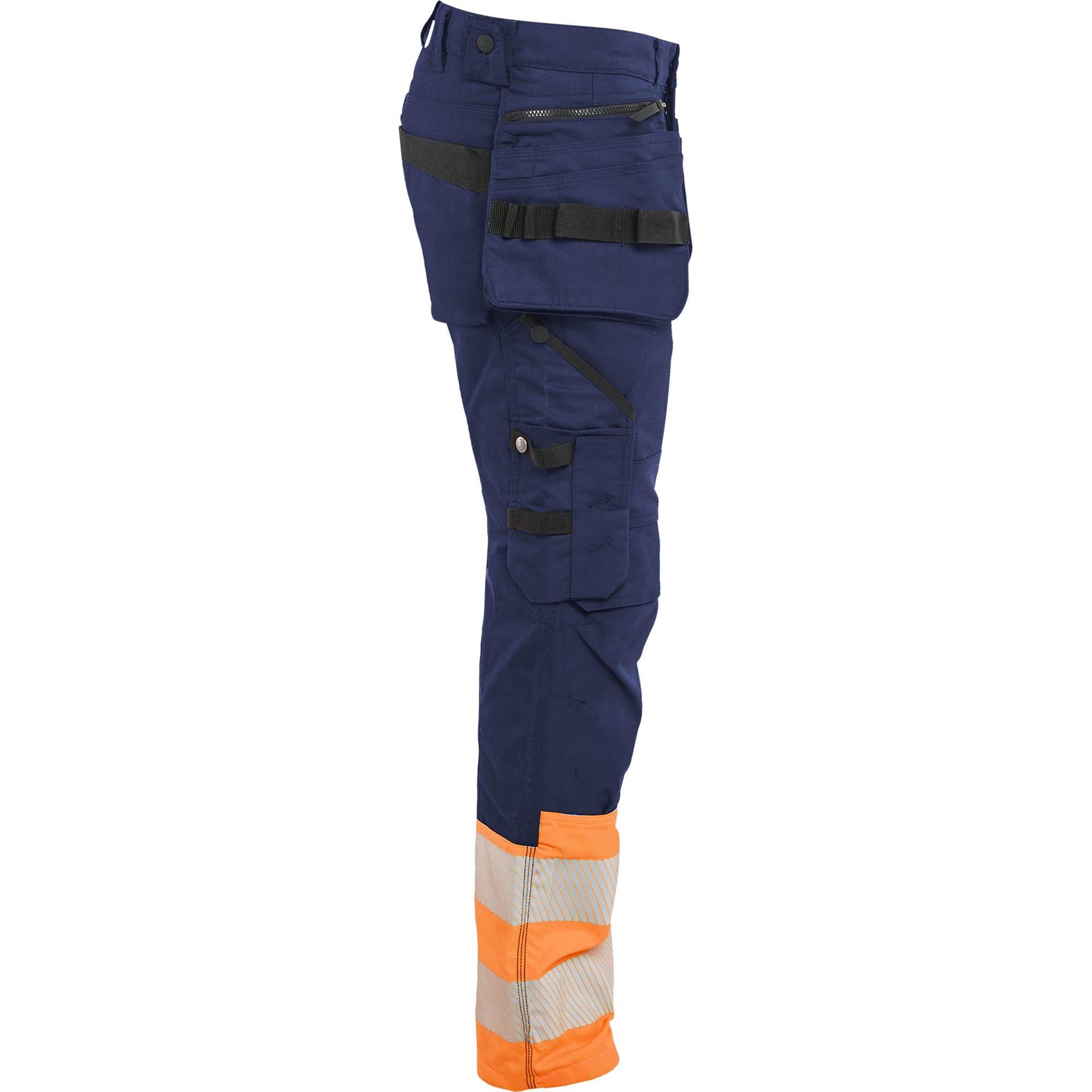 Blaklader High Vis Stretch Trousers, Navy/Orange (2)