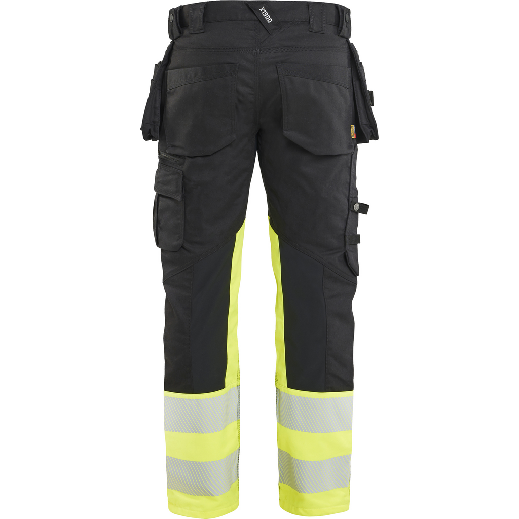 Blaklader High Vis Stretch Trousers, Black/Yellow (4)