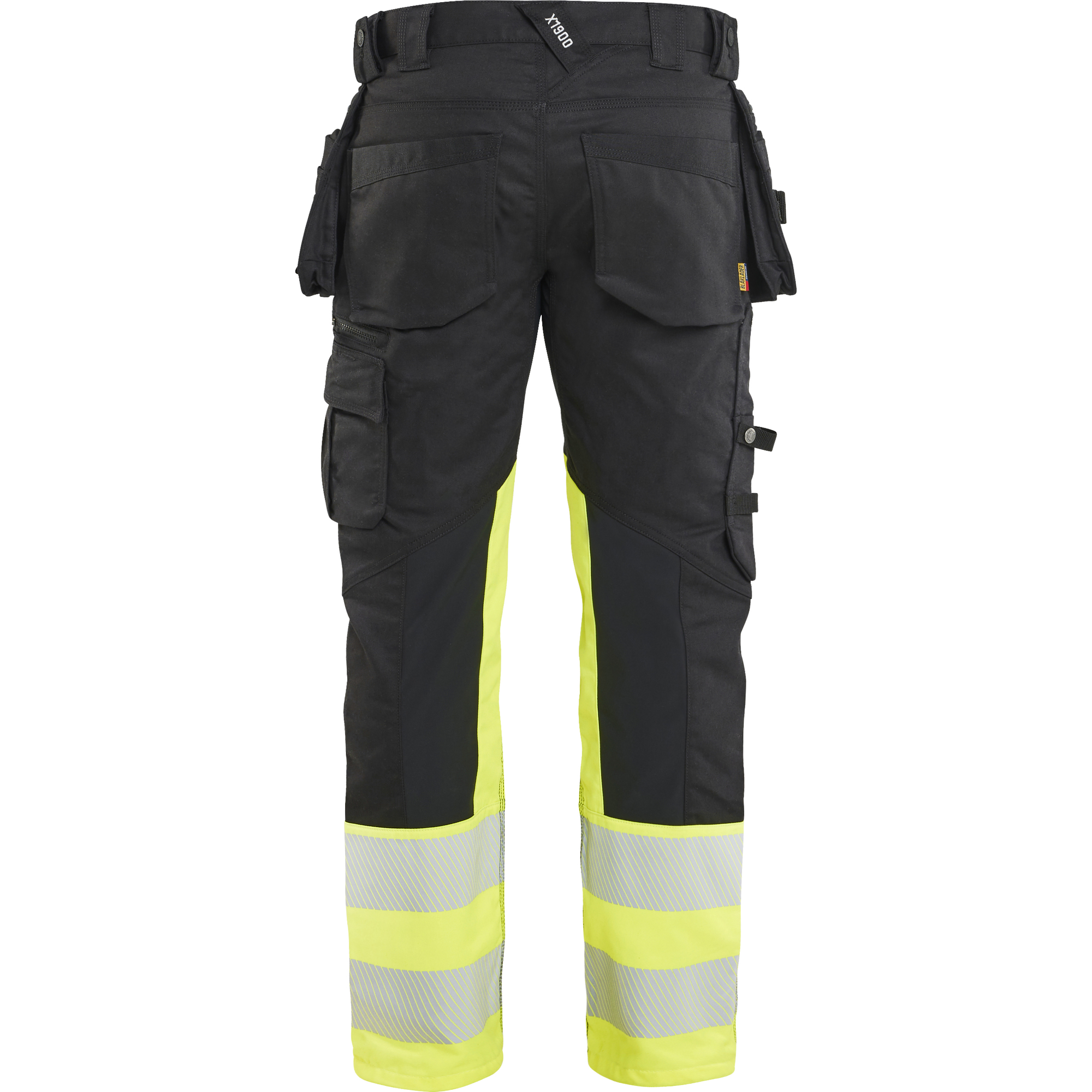 Blaklader High Vis Stretch Trousers, Black/Yellow (4)