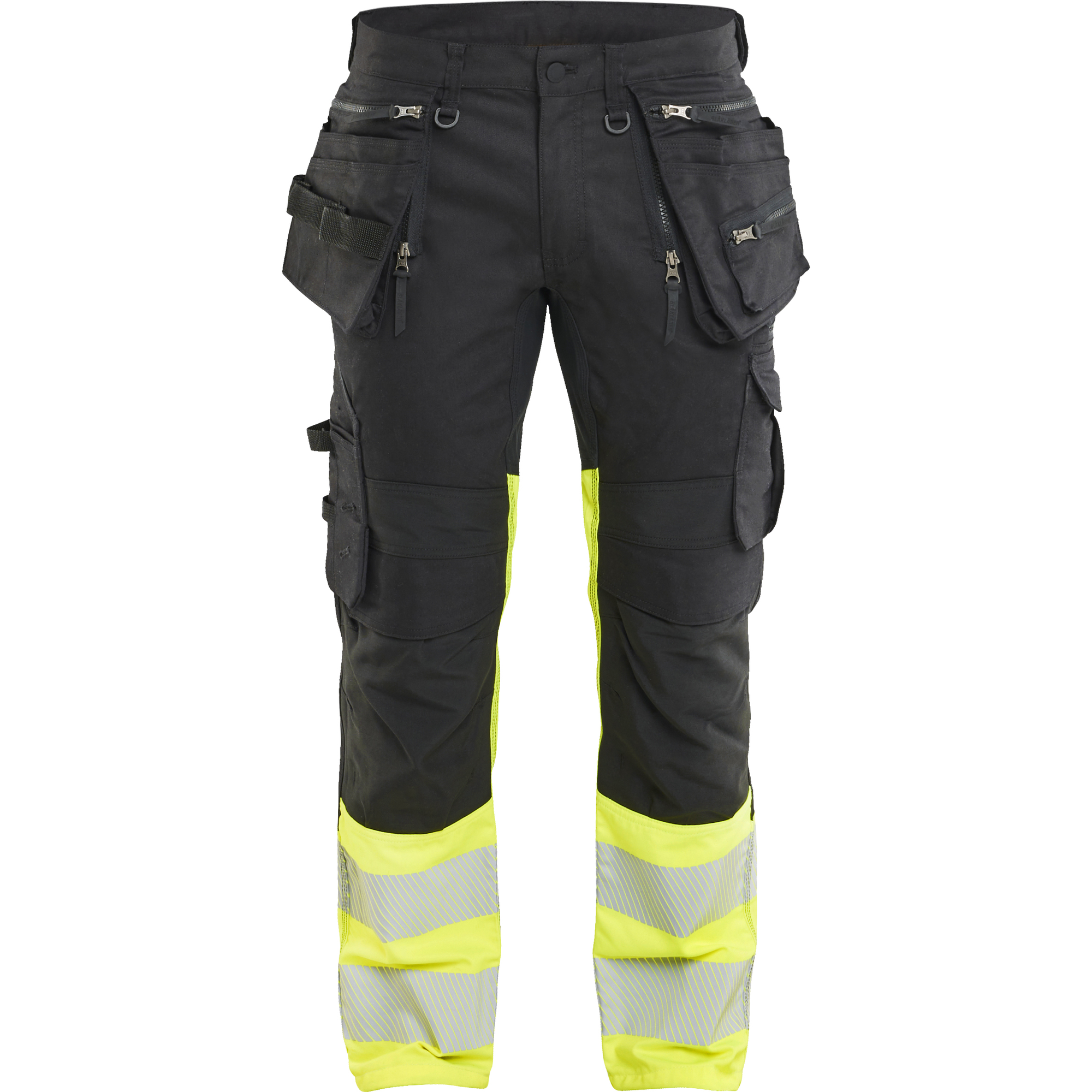 Blaklader High Vis Stretch Trousers, Black/Yellow