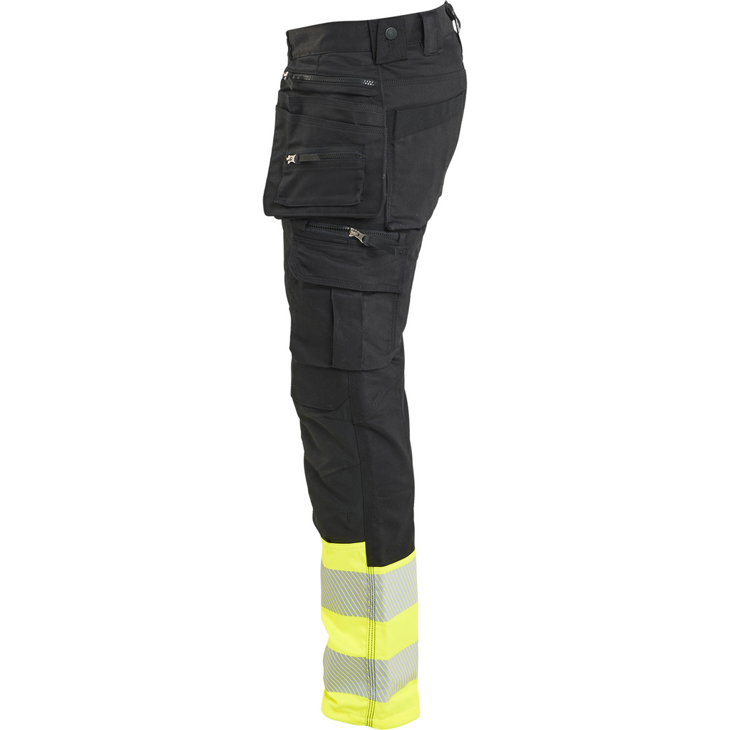 Blaklader High Vis Stretch Trousers, Black/Yellow (3)