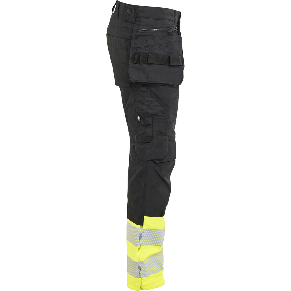 Blaklader High Vis Stretch Trousers, Black/Yellow (2)