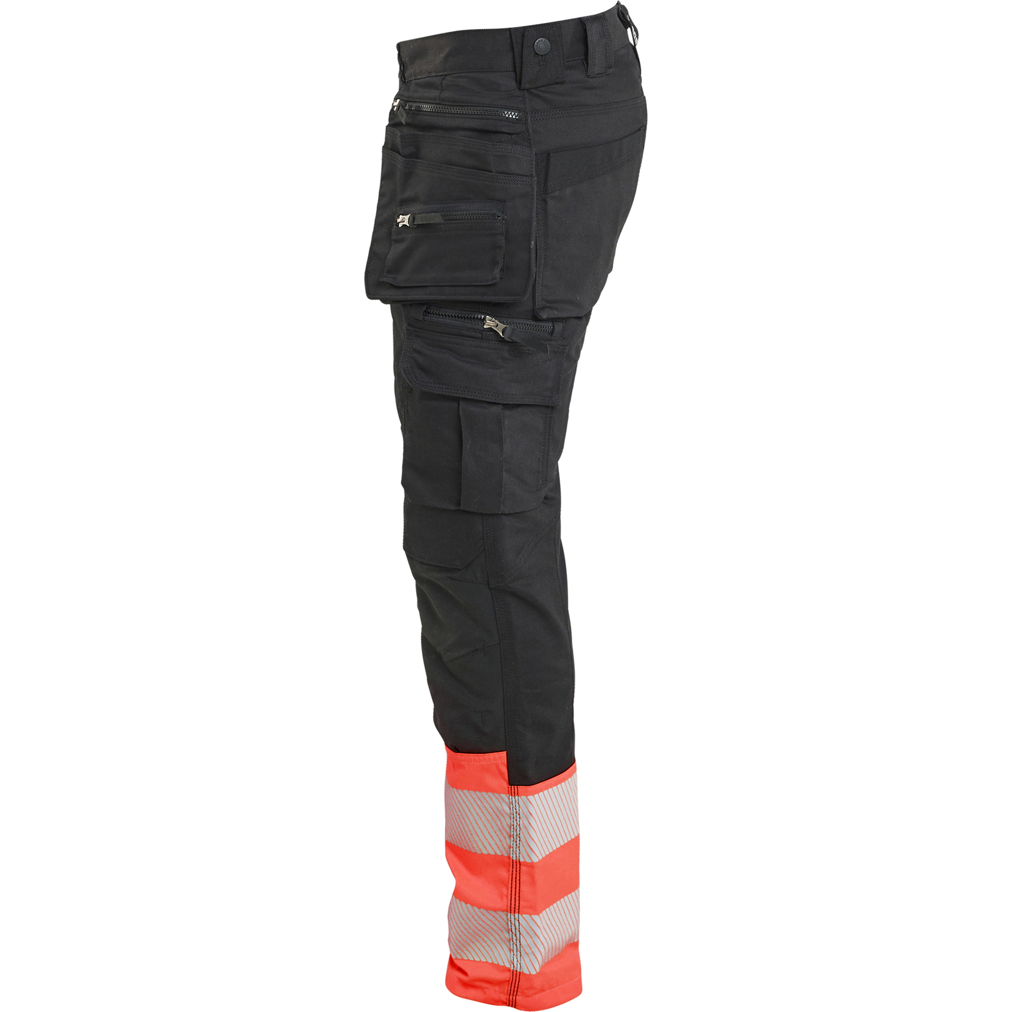 Blaklader High Vis Stretch Trousers, Black/High Vis Red (3)