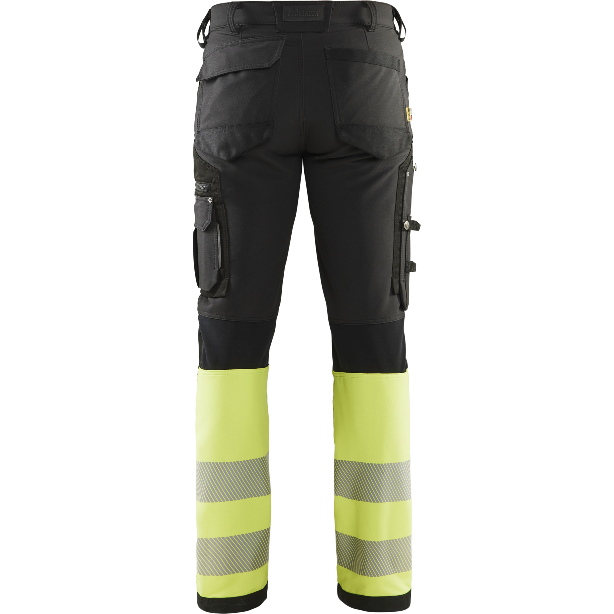 Blaklader High Vis 4-Way Stretch Work Trousers, Black/Yellow (4)