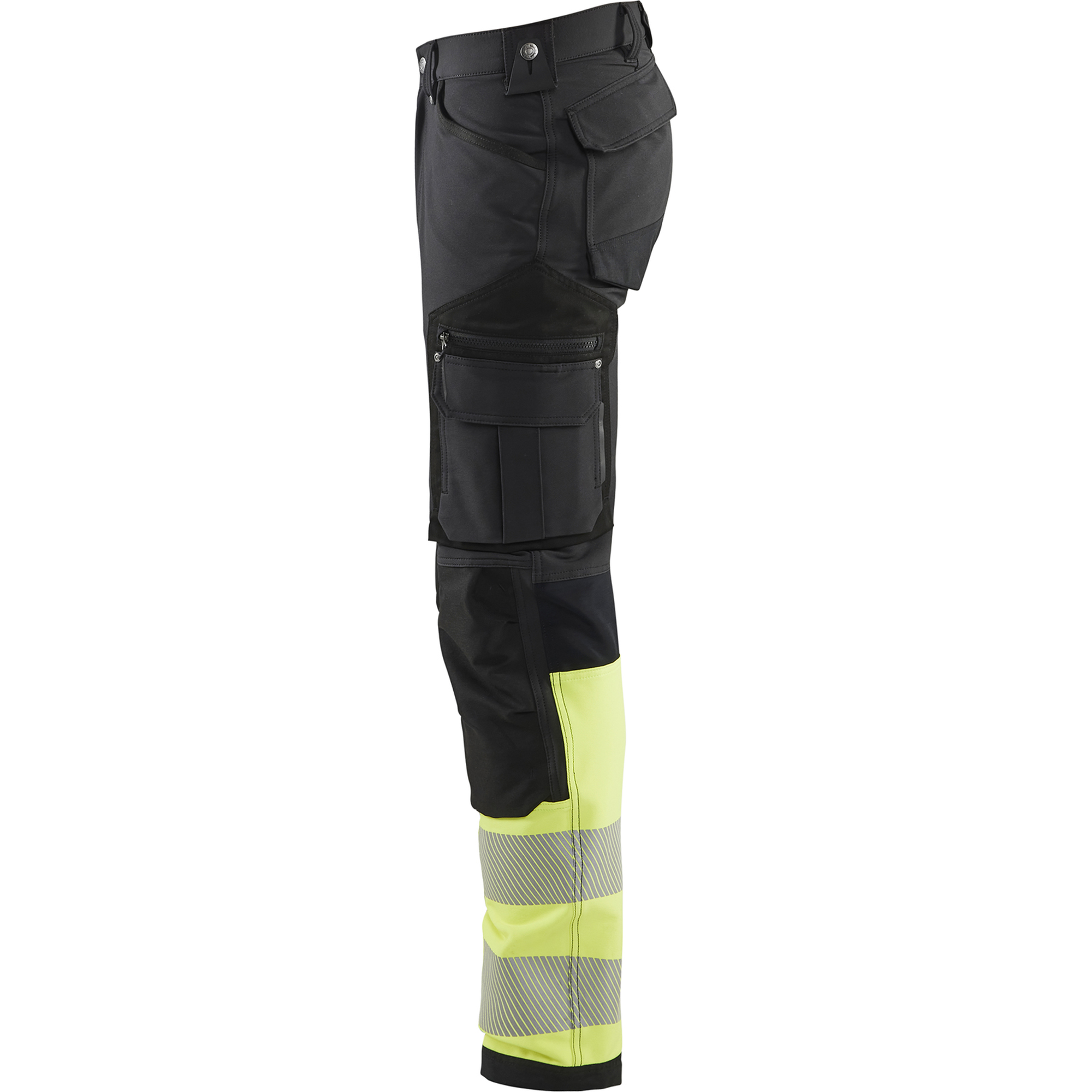 Blaklader High Vis 4-Way Stretch Work Trousers, Black/Yellow (3)