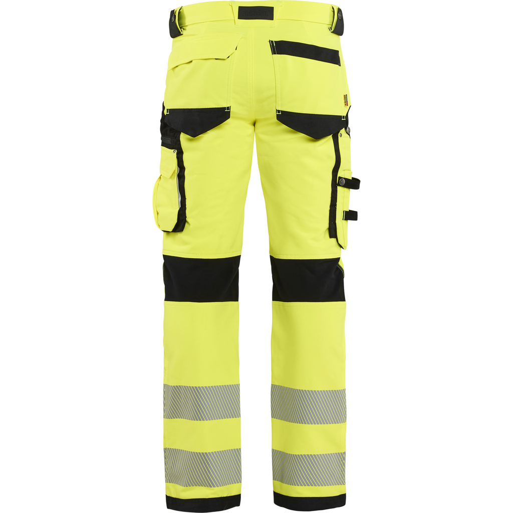 Blaklader High Vis 4-Way Stretch Work Trousers, Yellow/Black (4)
