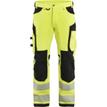 Blaklader High Vis 4-Way Stretch Work Trousers, Yellow/Black