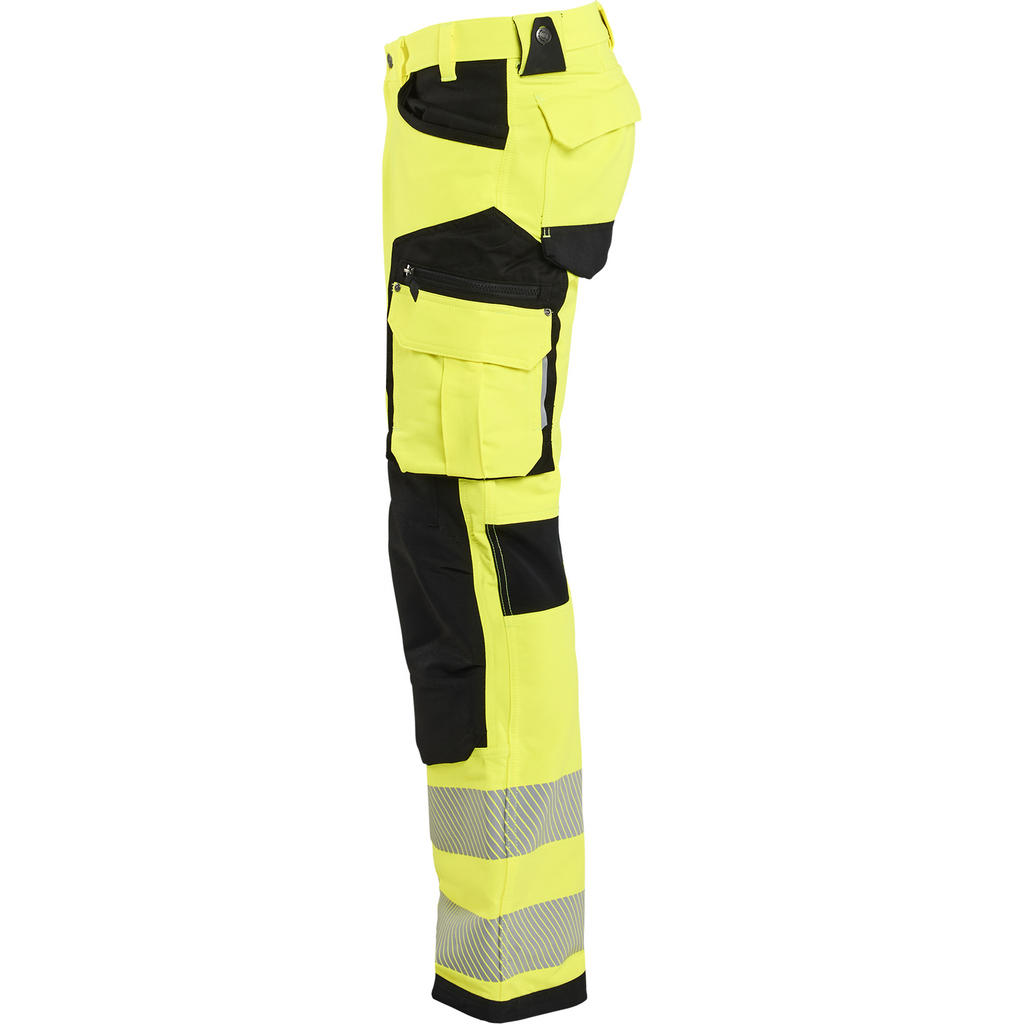 Blaklader High Vis 4-Way Stretch Work Trousers, Yellow/Black (3)