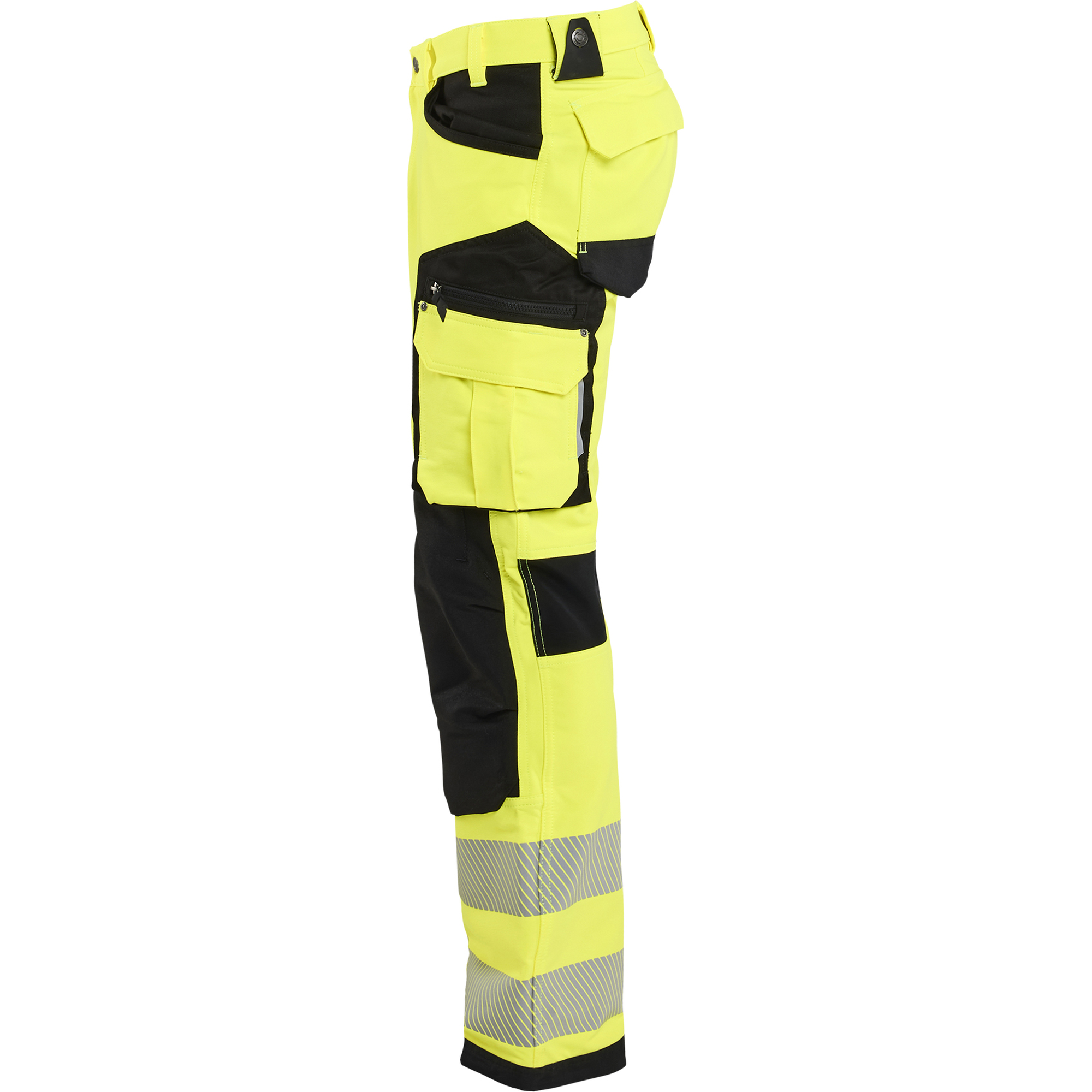 Blaklader High Vis 4-Way Stretch Work Trousers, Yellow/Black (3)