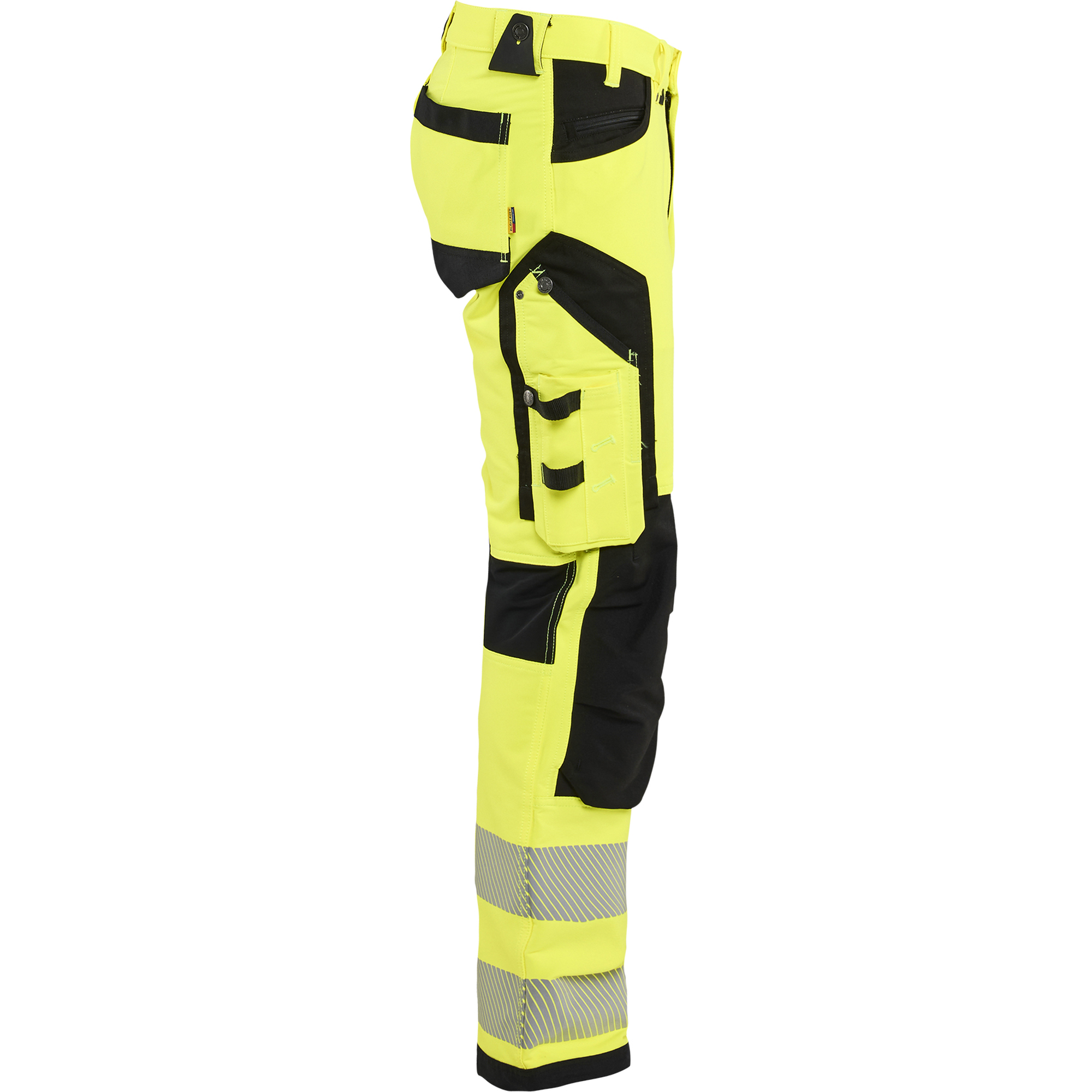 Blaklader High Vis 4-Way Stretch Work Trousers, Yellow/Black (2)