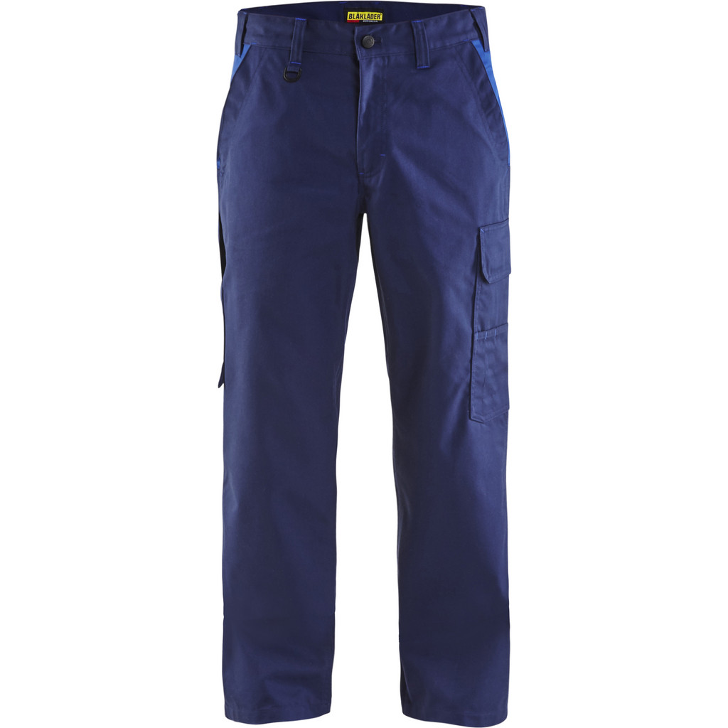 Blaklader Industry Work Trousers, Navy Blue/Royal Blue