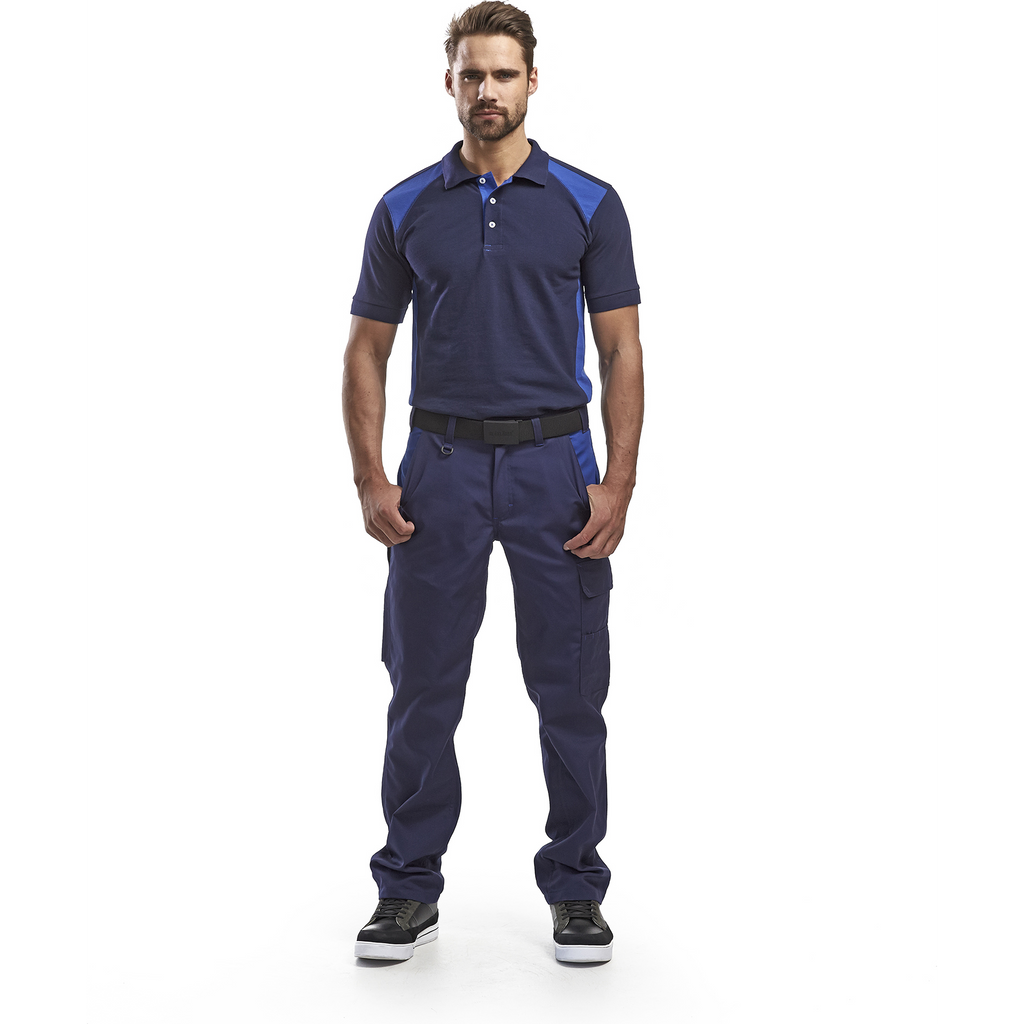 Blaklader Industry Work Trousers, Navy Blue/Royal Blue (5)
