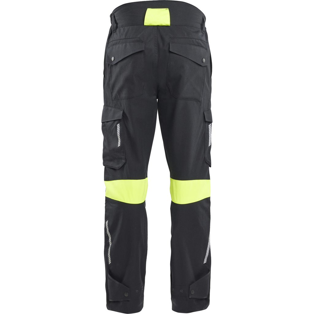 Blaklader Work Trousers, Black/Yellow (4)