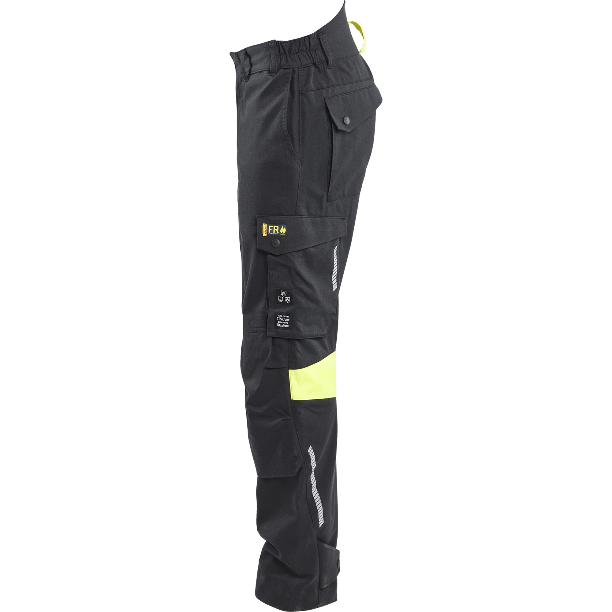 Blaklader Work Trousers, Black/Yellow (3)