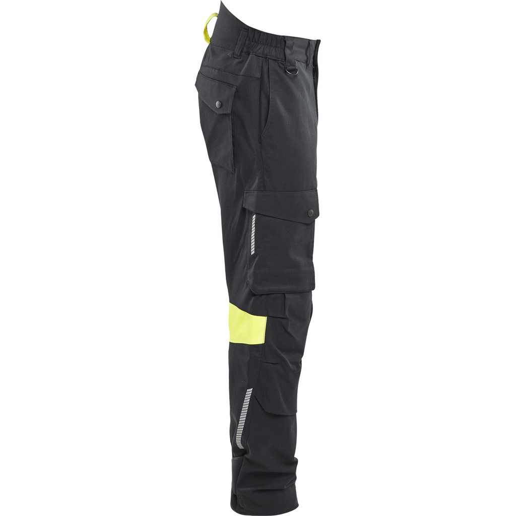 Blaklader Work Trousers, Black/Yellow (2)