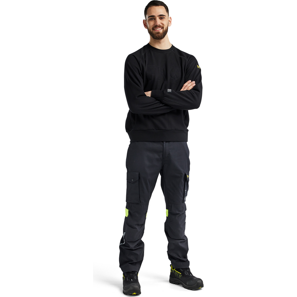 Blaklader Work Trousers, Black/Yellow (5)