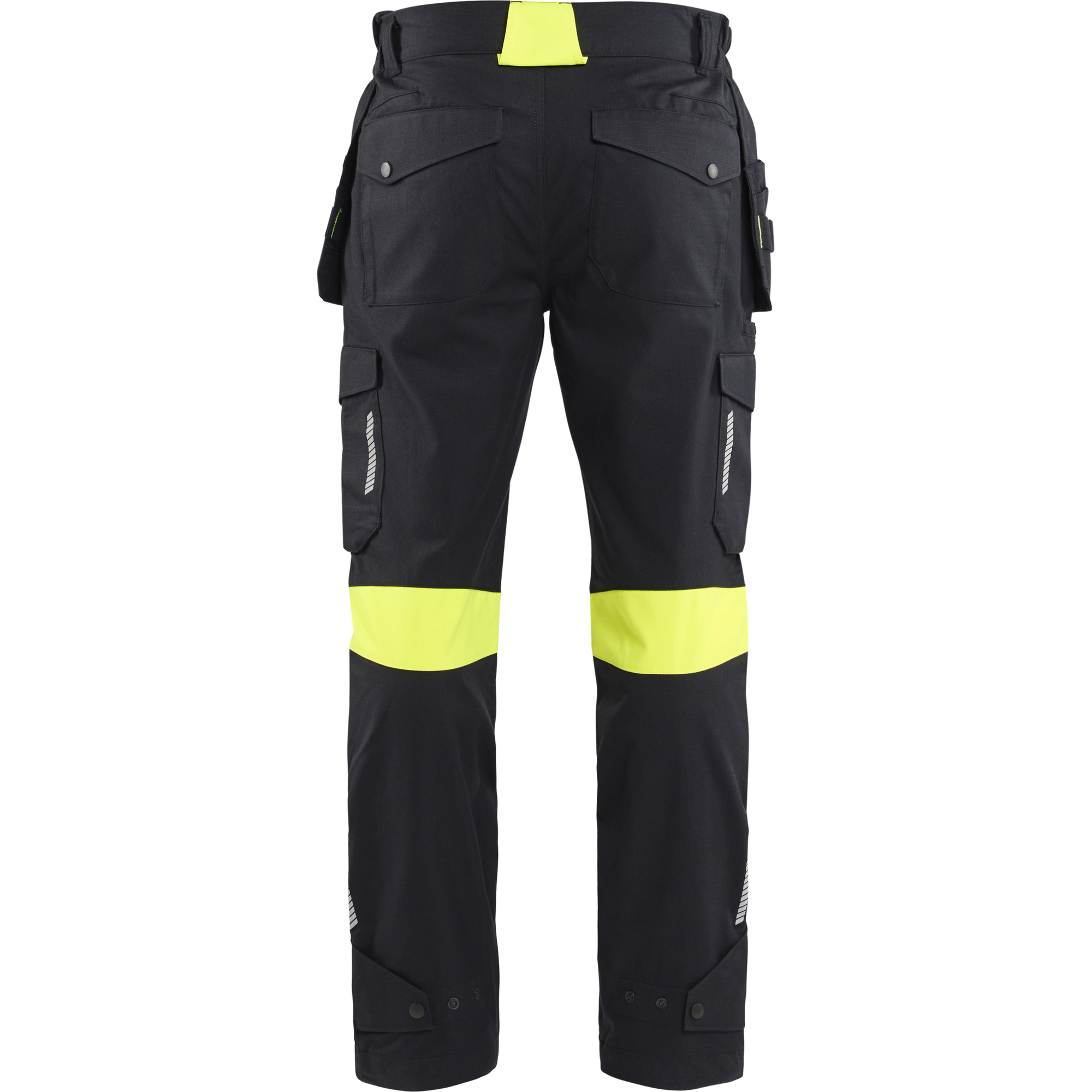 Blaklader Craftsman Work Trousers, Black/Yellow (4)