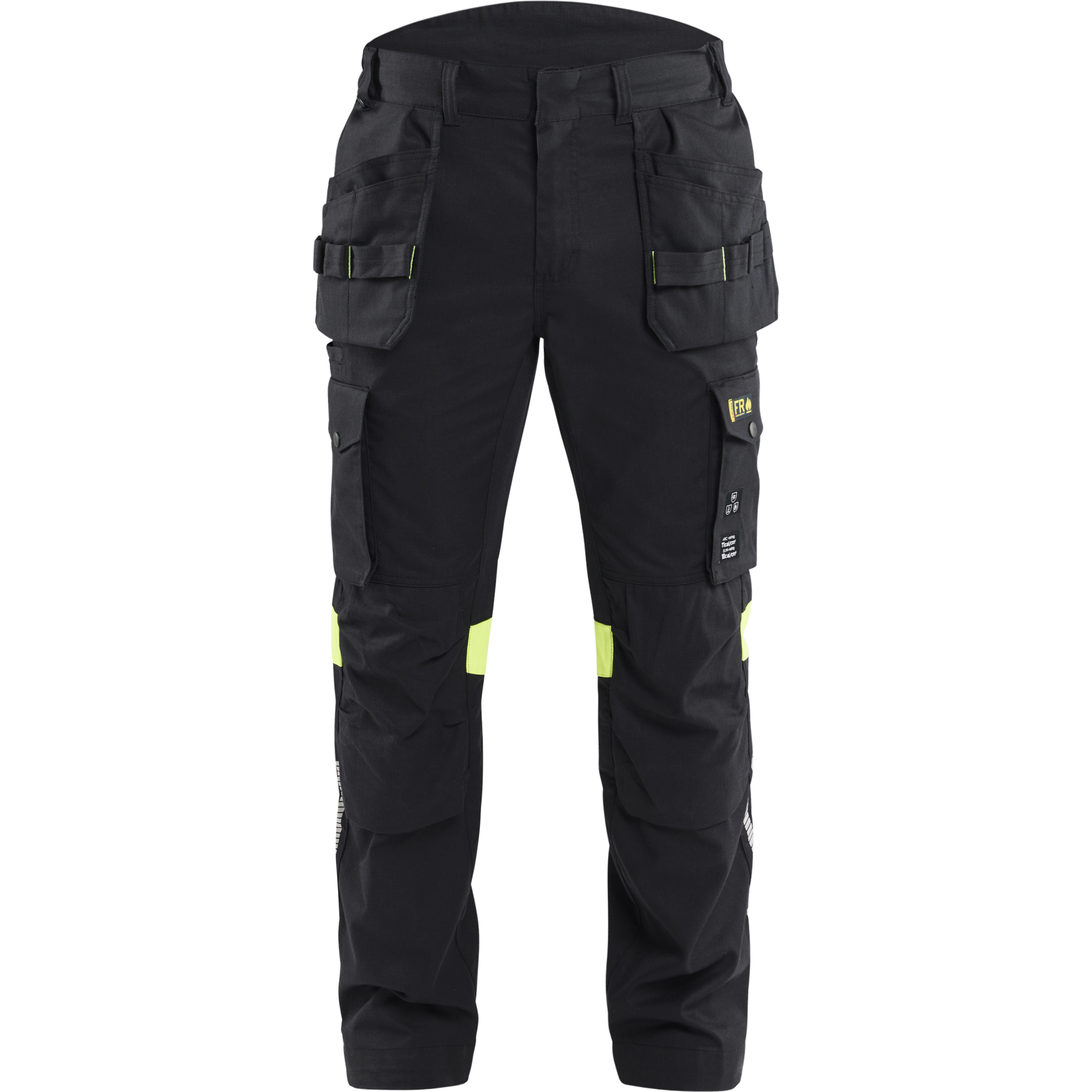 Blaklader Craftsman Work Trousers, Black/Yellow