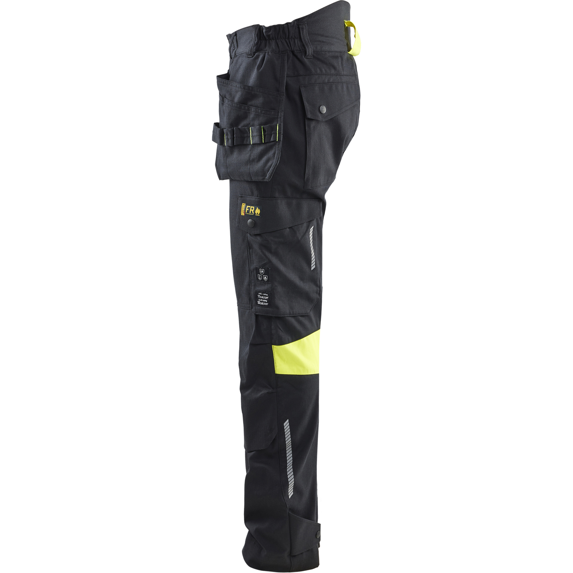 Blaklader Craftsman Work Trousers, Black/Yellow (3)