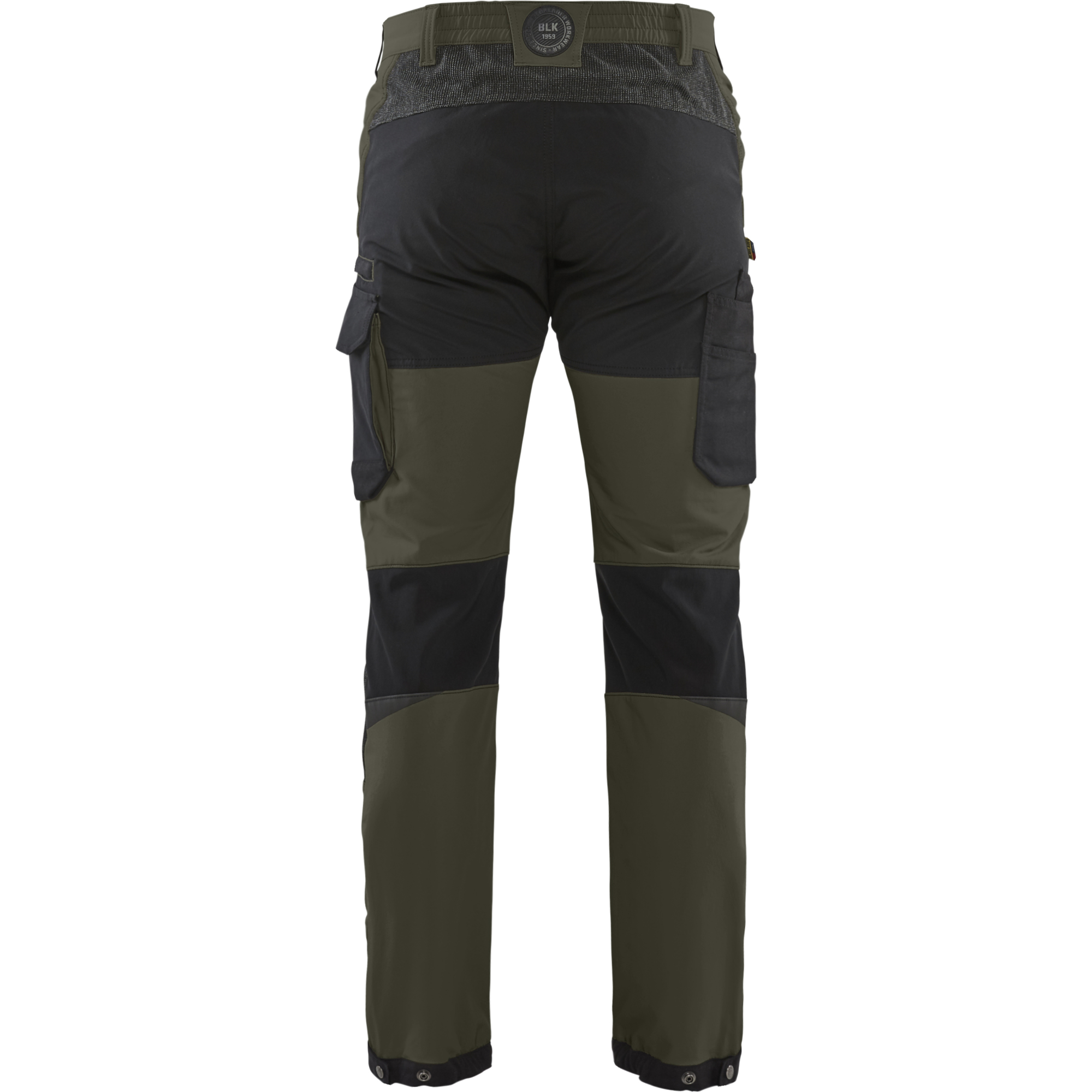 Blaklader 4-Way Service Stretch Work Trousers, Dark Olive Green/Black (4)