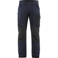 Blaklader 4-Way Stretch Service Work Trousers, Dark Navy/Black