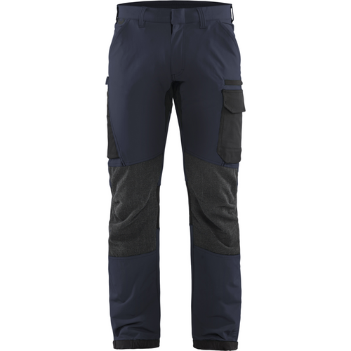 Blaklader 4-Way Stretch Service Work Trousers, Dark Navy/Black