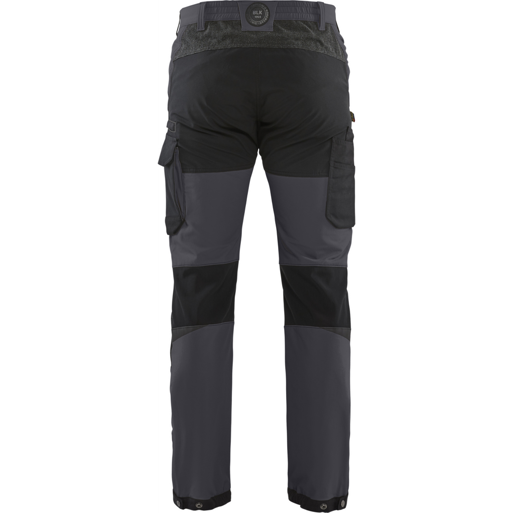 Blaklader 4-Way Service Stretch Work Trousers, Medium Grey/Black (4)