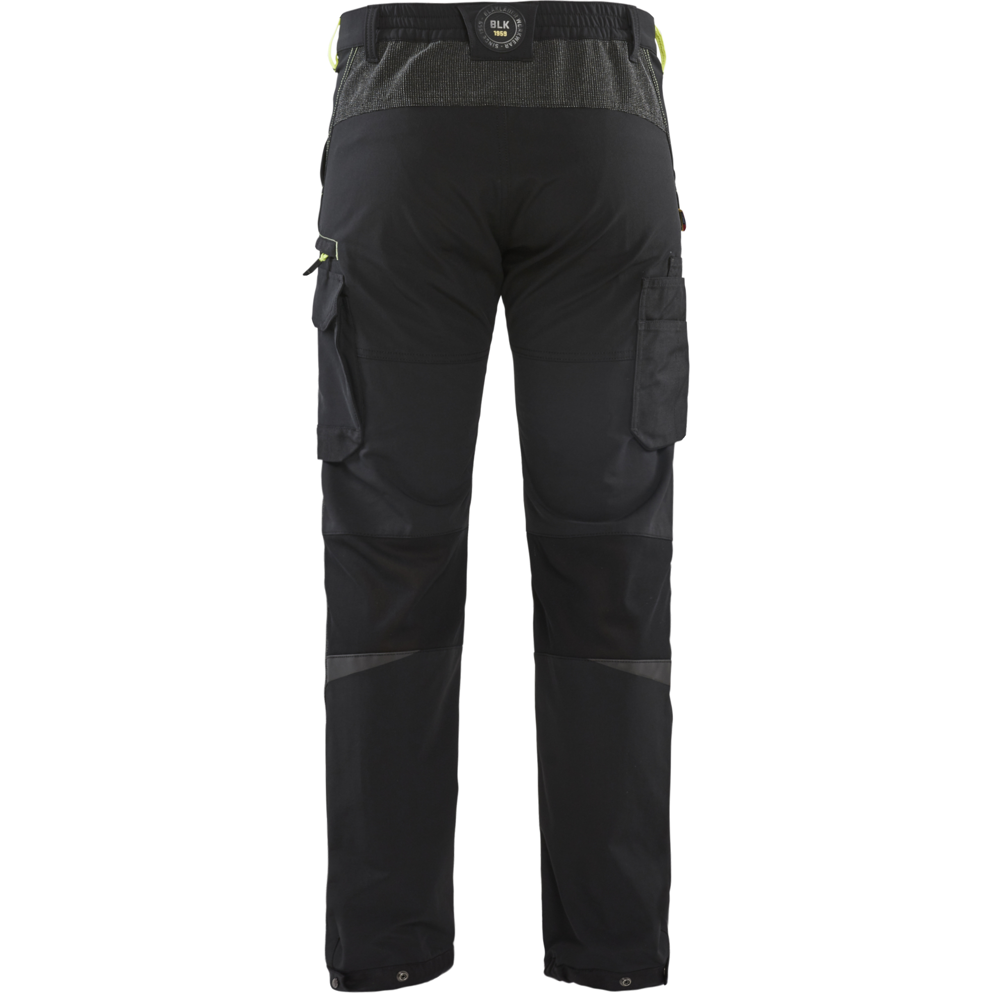 Blaklader 4-Way Service Stretch Work Trousers, Black/Yellow (4)