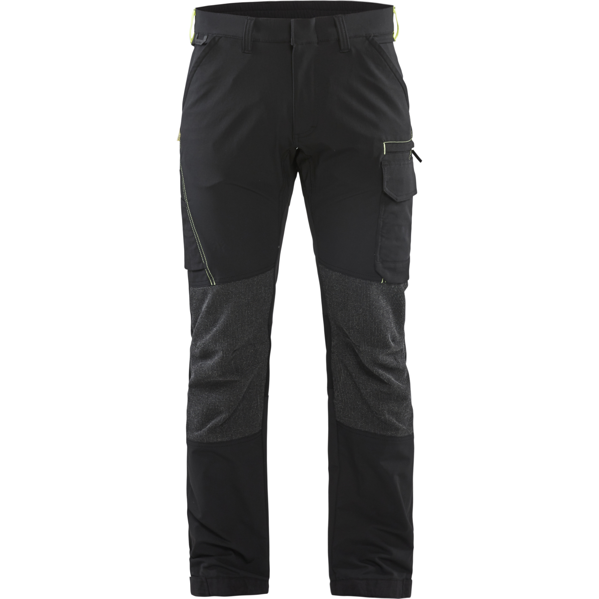 Blaklader 4-Way Service Stretch Work Trousers, Black/Yellow