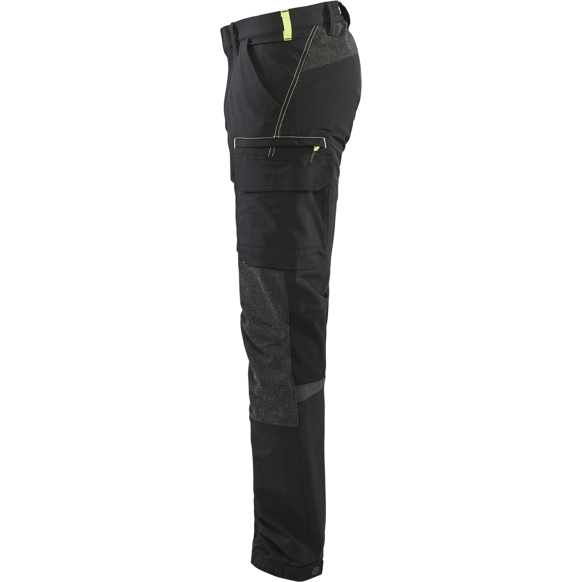 Blaklader 4-Way Service Stretch Work Trousers, Black/Yellow (3)