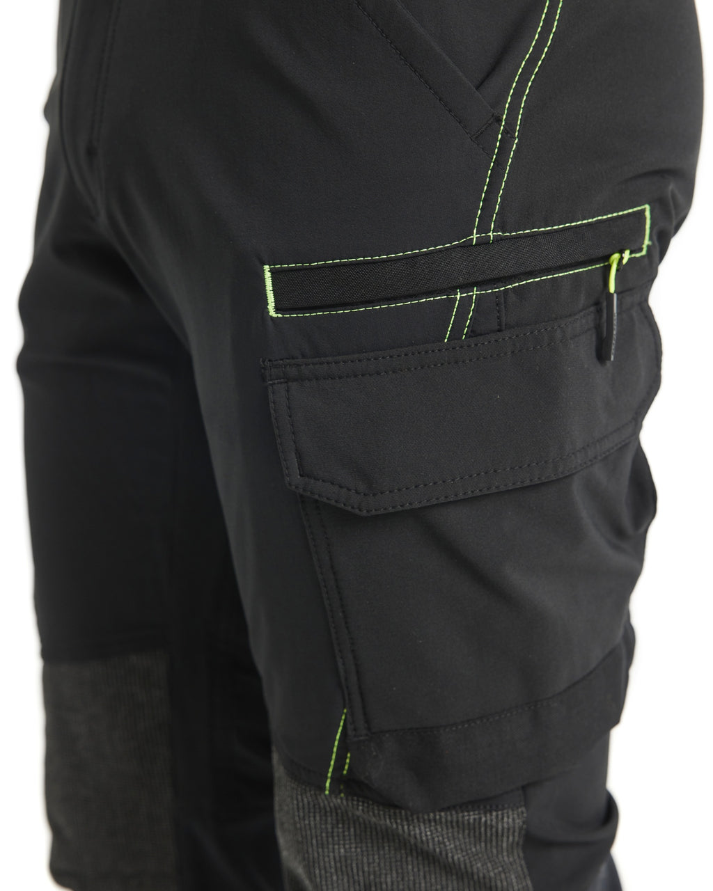 Blaklader 4-Way Service Stretch Work Trousers, Black/Yellow (6)