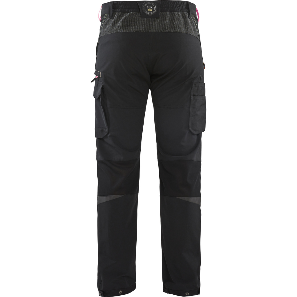 Blaklader 4-Way Stretch Service Work Trousers, Black/Red (4)