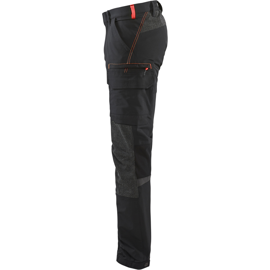 Blaklader 4-Way Stretch Service Work Trousers, Black/Red (3)