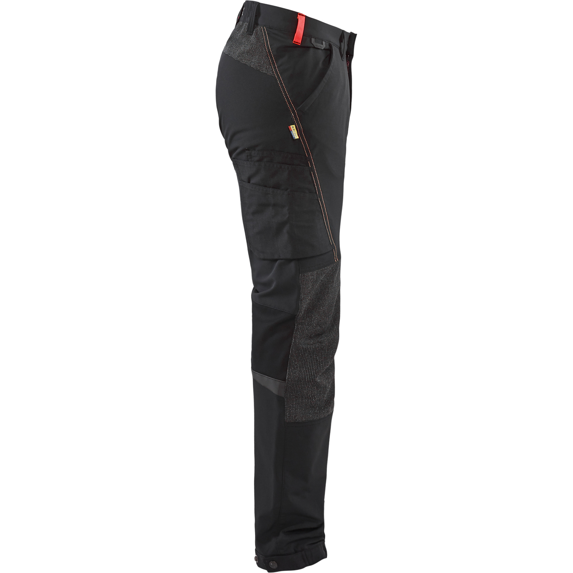 Blaklader 4-Way Stretch Service Work Trousers, Black/Red (2)