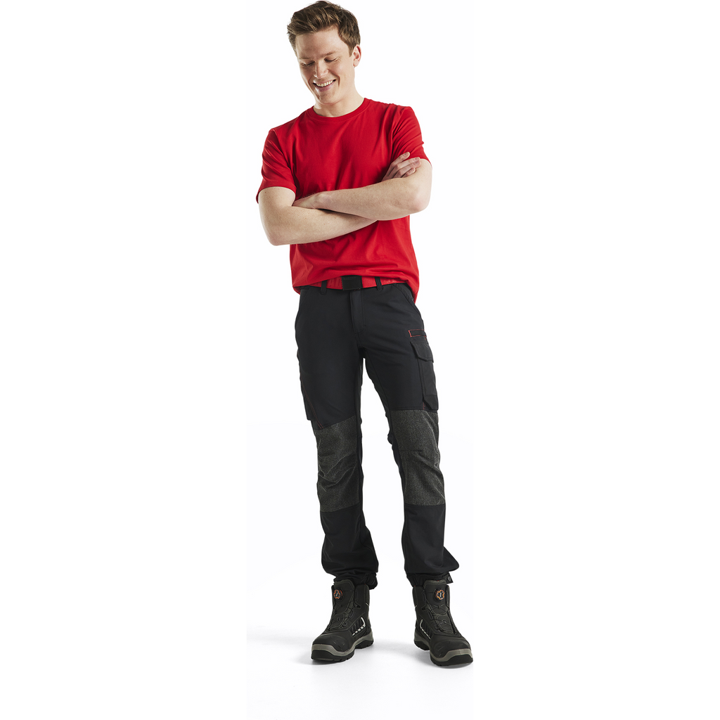 Blaklader 4-Way Stretch Service Work Trousers, Black/Red (5)