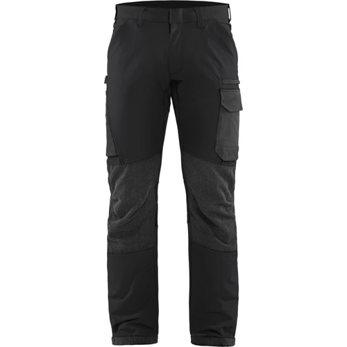 Blaklader 4-Way Service Stretch Work Trousers, Black/Dark Grey