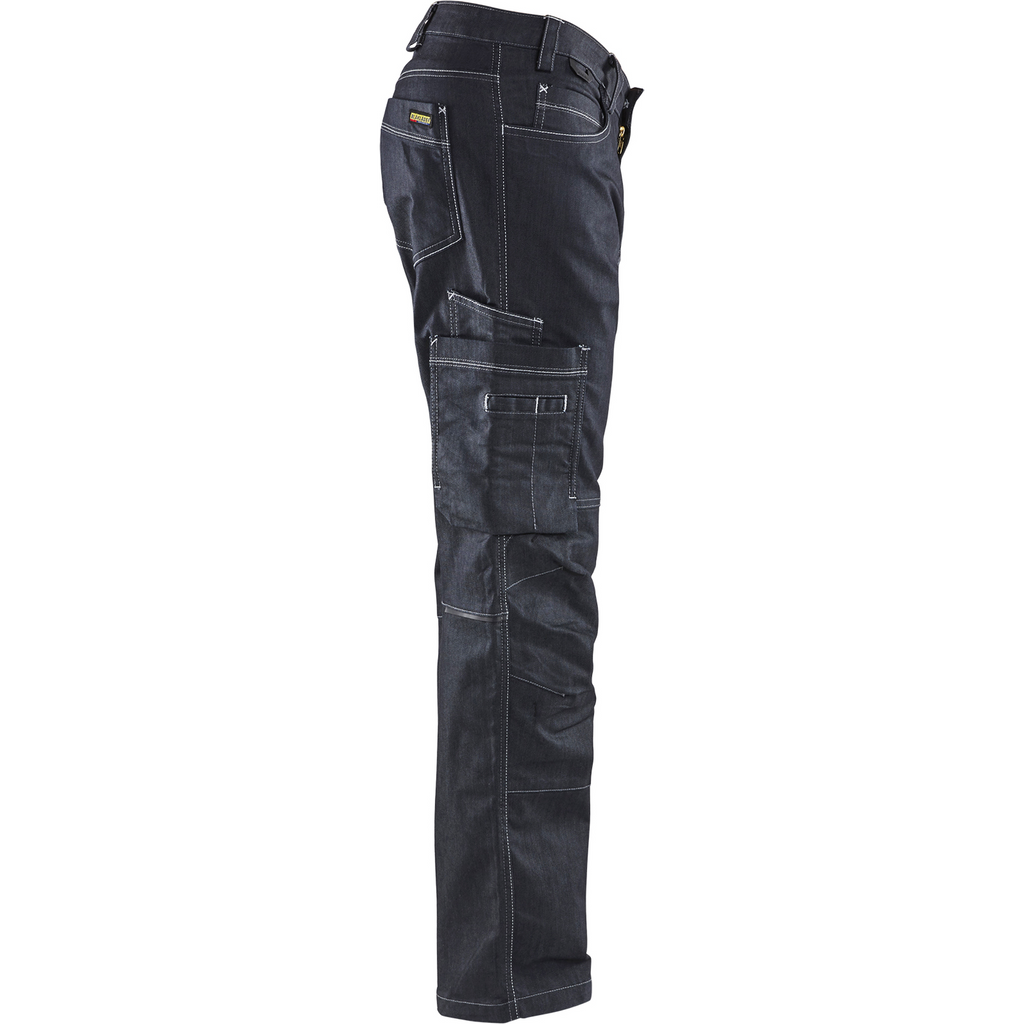 Blaklader Stretch Denim Work Trousers, Navy Blue (2)